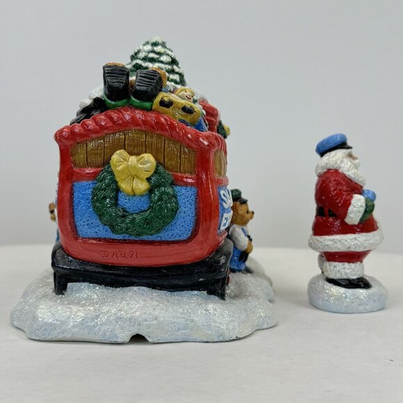 Vtg Accents Unlimited Santas Express Light-Up Christmas Train Figurine Set Bears - Picture 6 of 16